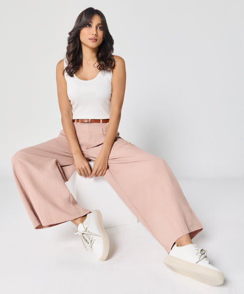 White Rib Cami Top